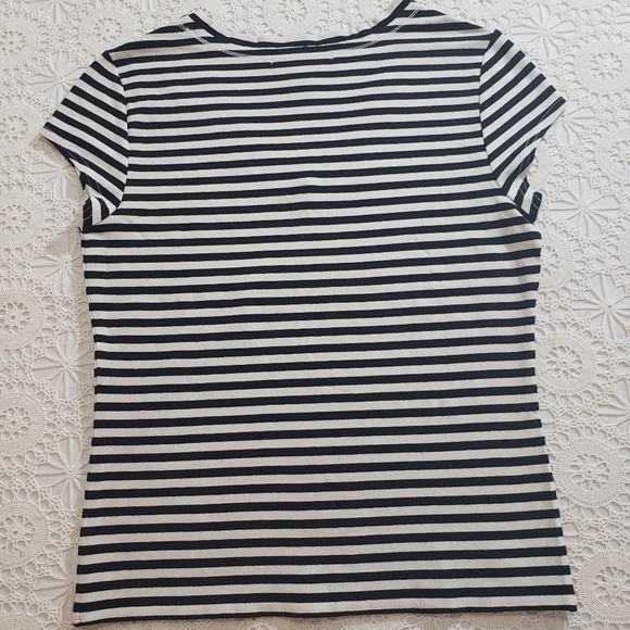 Stripe Tee, Cap Sleeve, Willi Smith, Sz S - Picture 4 of 8